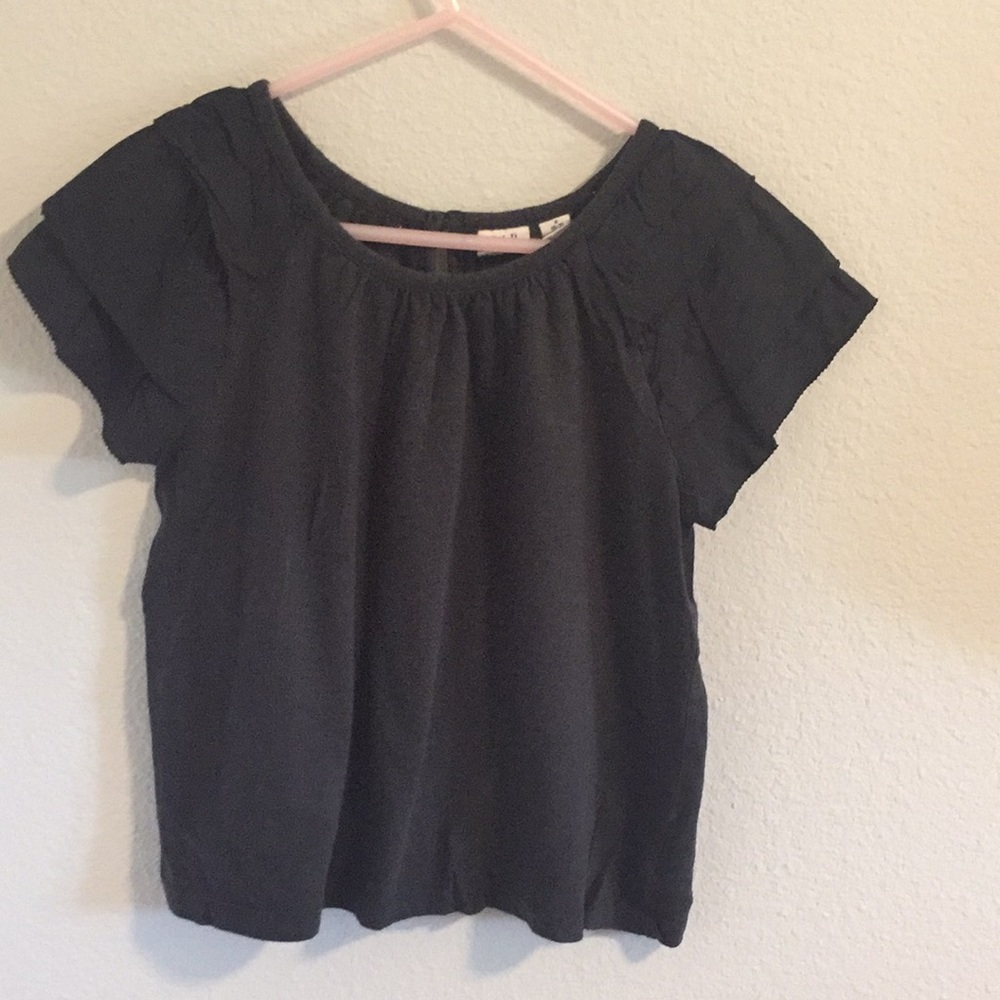 Girls ruffle sleeve top